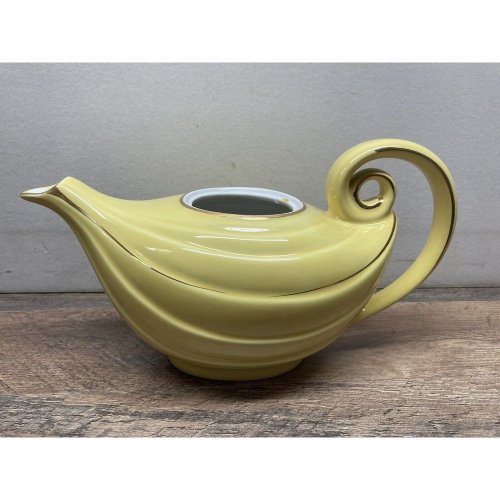 Vintage HALL 6 Cup Aladdin Teapot Tea Pot Yellow Gold # NO LID#